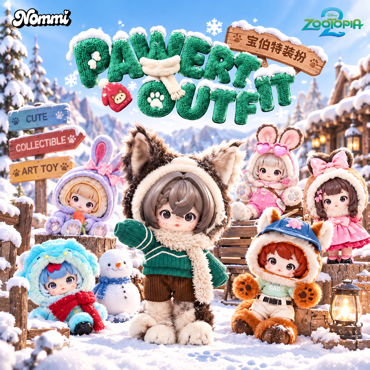 Nommi BJD V2 ตุ๊กตาสุ่ม 1 ตัว